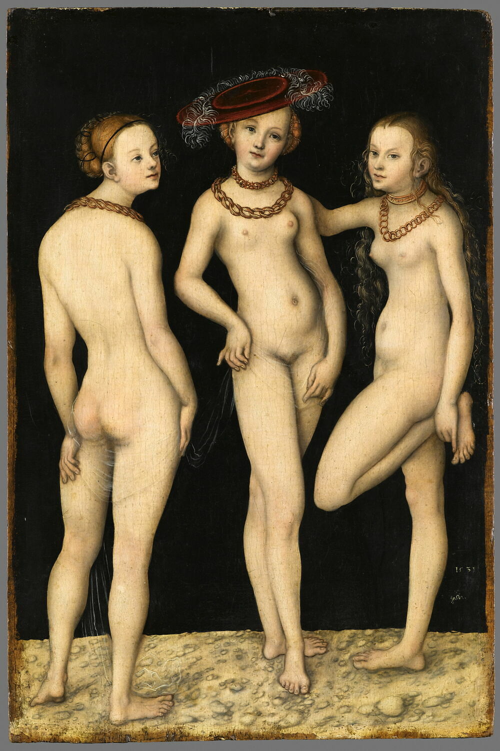 Image de la peinture Les trois Grâces de Lucas Cranach l'Ancien, 1531 
